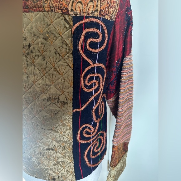 Coldwater Creek Blazer with Patchwork Design size PSM - Picture 6 of 10